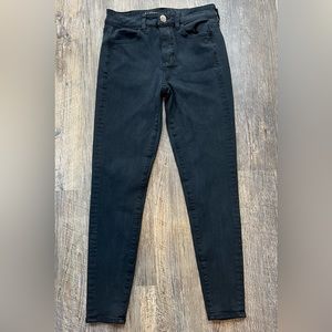 American Eagle Outfitters Hi-Rise Super Stretch Leggings Black Denim Size 2S
